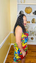 Graffiti dress | sexy bodycon dress (multi)